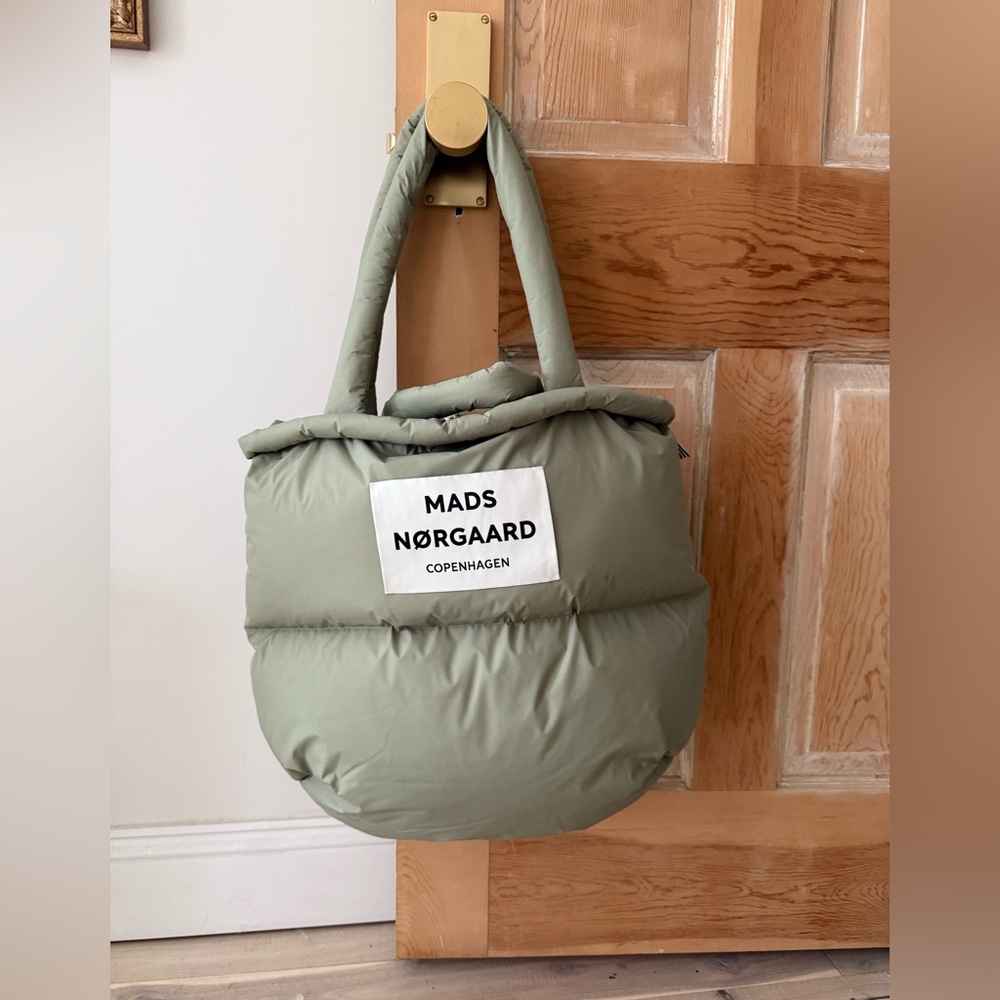 Mads Norgaard Padded Tote in Sage Green